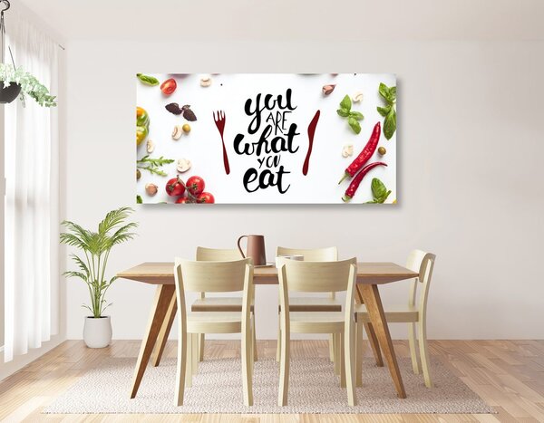 Tablou cu mențiunea - You are what you eat