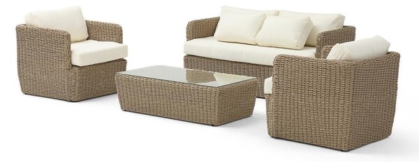 Set mobilier de grădină din ratan Avenberg TROPEA bej
