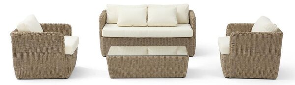 Set mobilier de grădină din ratan Avenberg TROPEA bej