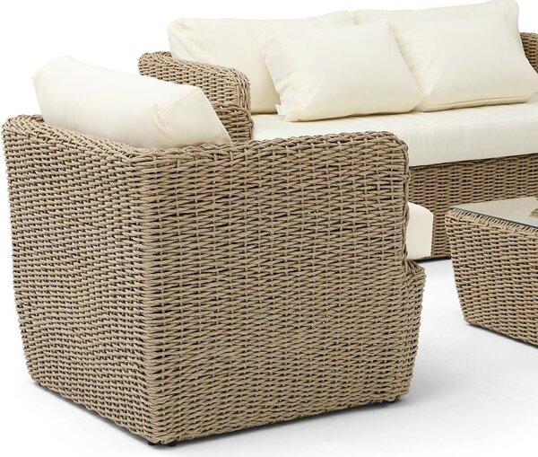 Set mobilier de grădină din ratan Avenberg TROPEA bej