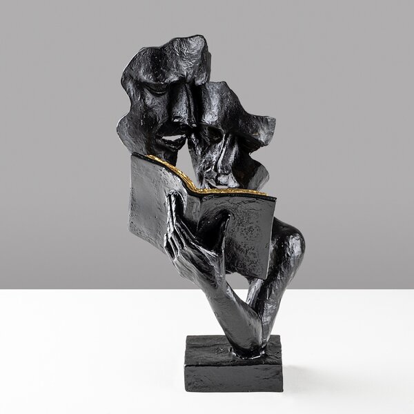 Obiect decorativ Lecteur Negru 20x36x15 cm