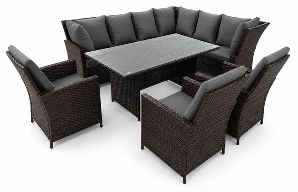 Set mobilier de grădină din ratan Avenberg CORSICA GRANDE gri