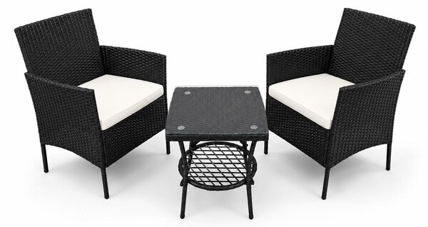 Set mobilier de grădină 3 piese Avenberg STELLA Negru