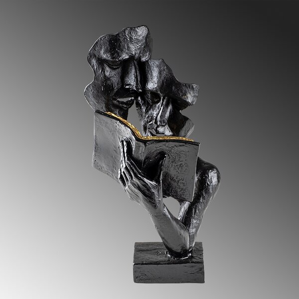 Obiect decorativ Lecteur Negru 20x36x15 cm