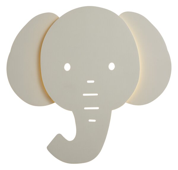 Lampă de perete pentru copii bej, cu LED, cu 3 trepte de intensitate luminoasă - Ellie the Elephant