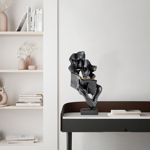 Obiect decorativ Lecteur Negru 20x36x15 cm