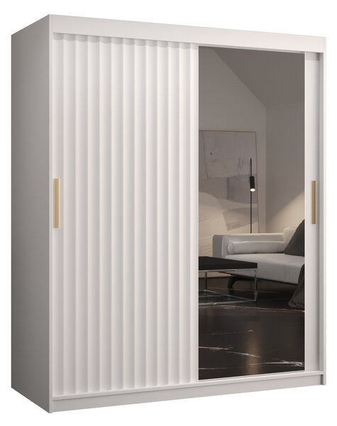 Dulap de haine cu oglindă 150 cm Riana Wa 2 150 (alb). 1063489