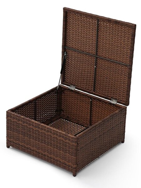 Set mobilier de grădină din ratan AVENBERG VIS maro/gri deschis