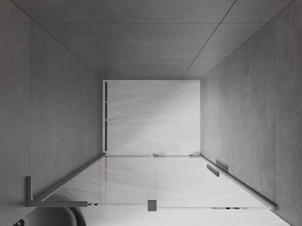 Mexen Velar L, usa de dus culisanta pentru deschidere 90 cm, sticla transparenta 8 mm, grafit lustruit, 871-090-003-01-66