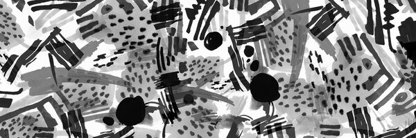 Tablou abstract pop art alb-negru