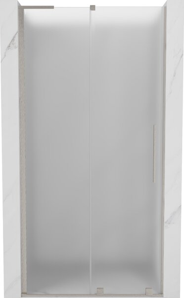 Mexen Velar L, ușă de duș glisantă până la deschidere 90 cm, sticlă mată de 8 mm, oțel periat, 871-090-003-31-97