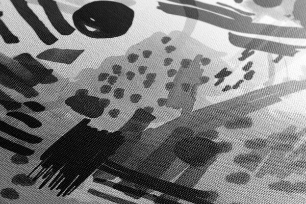 Tablou abstract pop art alb-negru