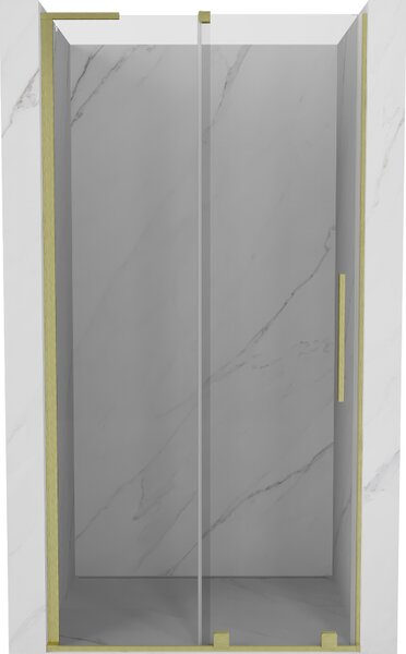 Mexen Velar L, usa de dus culisanta pentru deschidere 110 cm, sticla transparenta 8 mm, auriu mat, 871-110-003-01-55