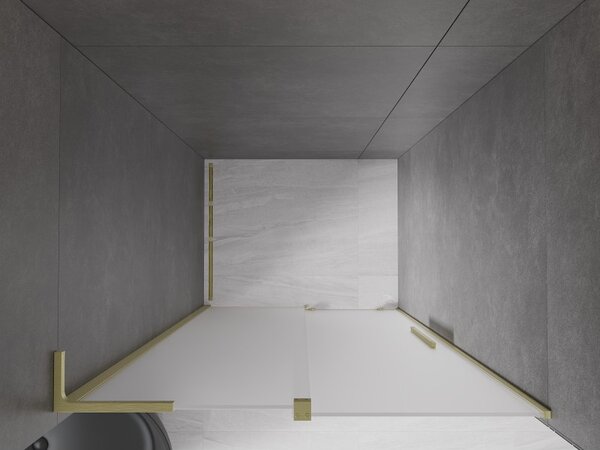 Mexen Velar L, usa de dus culisanta pentru deschidere 100 cm, sticla mat 8 mm, auriu mat, 871-100-003-31-55