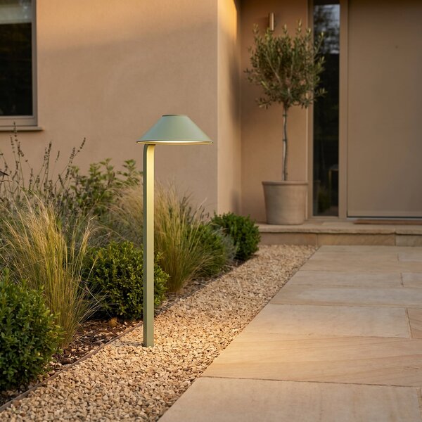 Lămpi de exterior Lindby, Capelo, Verde, Aluminiu, Modern