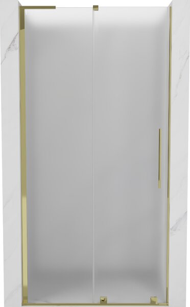 Mexen Velar L, usa de dus culisanta pentru deschidere 100 cm, sticla mat 8 mm, auriu lucios, 871-100-003-31-50