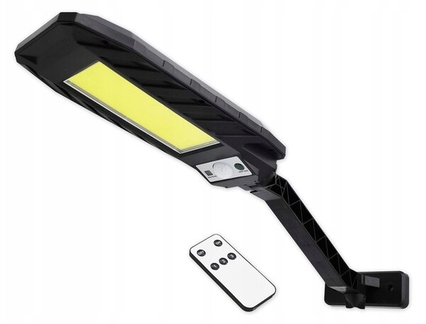 Lampa solara LED stradala, 10W, senzor miscare, distanta detectare 4-6m, IP44, 6500K, 500lm, 100 surse