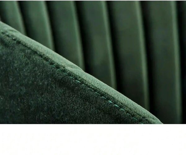 Scaun K426, verde inchis/negru, stofa catifelata/metal, 57x54x79 cm