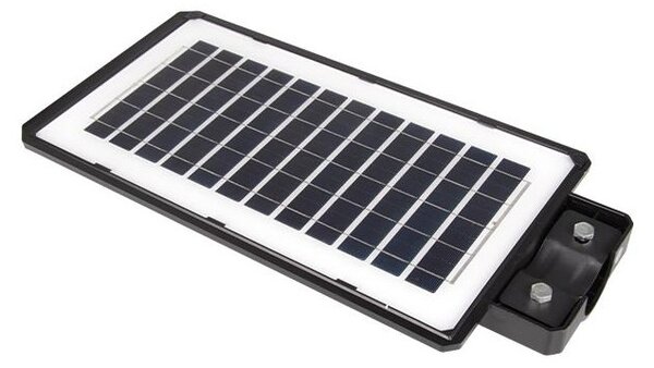 Lampa solara LED stradala, autonomie 6-20h, IP65, 6000K, 2400lm, 200W, 200 surse, negru