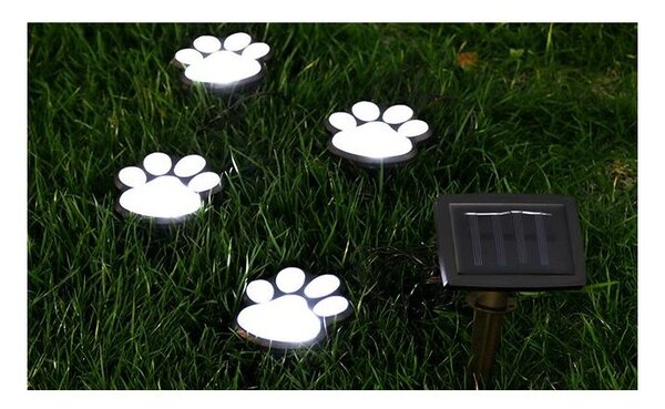 Set lampi solare LED, forma labute, autonomie 6-8h, IP44, 6500K, 20lm, 0,24W, 4 bucati