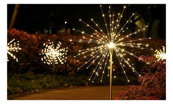 Lampa solara decorativa de exterior, LED 3000K, autonomie 6-8h, IP44, 40lm, 2.9W, 144 surse
