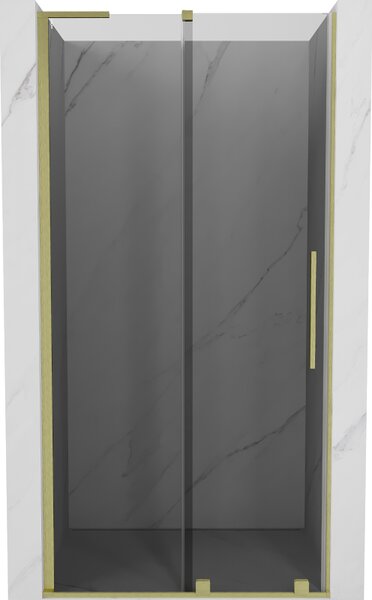 Mexen Velar L, usa de dus culisanta pentru deschidere 90 cm, sticla gri 8mm, auriu mat, 871-090-003-41-55