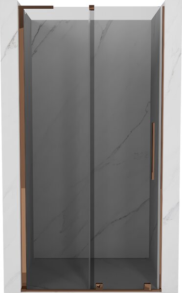 Mexen Velar L, usa de dus culisanta pentru deschidere 90 cm, sticla gri 8mm, aur roz, 871-090-003-41-60