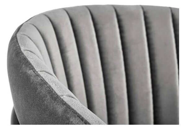 Scaun K426, gri/negru, stofa catifelata/metal, 57x54x79 cm