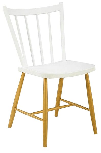 Scaun K419, alb/stejar, polipropilena, 47x47x83 cm