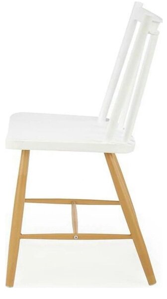 Scaun K419, alb/stejar, polipropilena, 47x47x83 cm