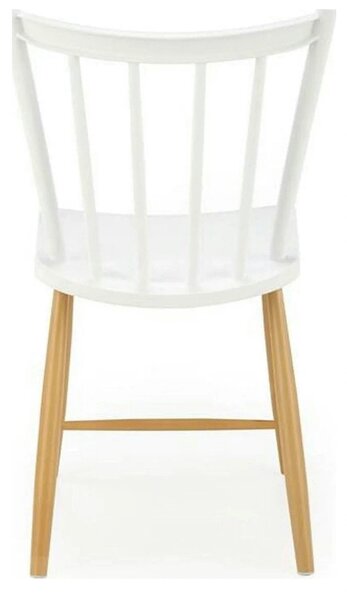 Scaun K419, alb/stejar, polipropilena, 47x47x83 cm