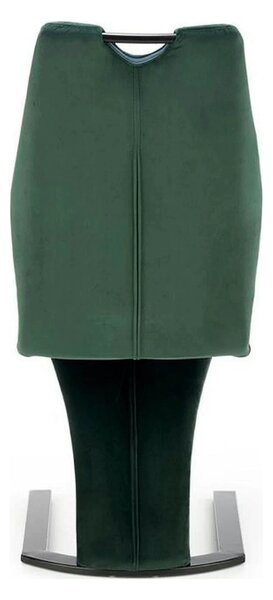 Scaun K442, verde inchis/negru, stofa catifelata/metal, 46x61x102 cm