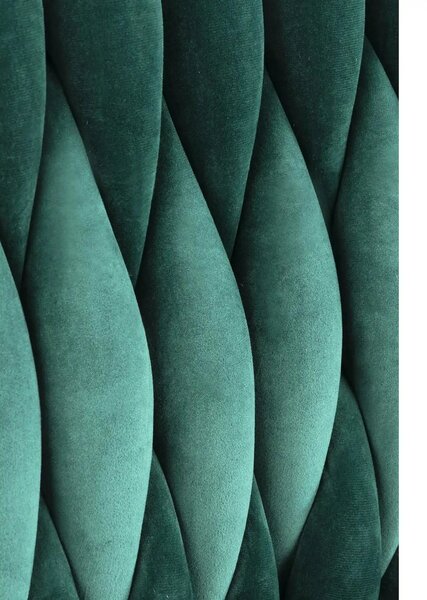 Scaun K436, verde/auriu, stofa catifelata/metal, 48x55x94 cm