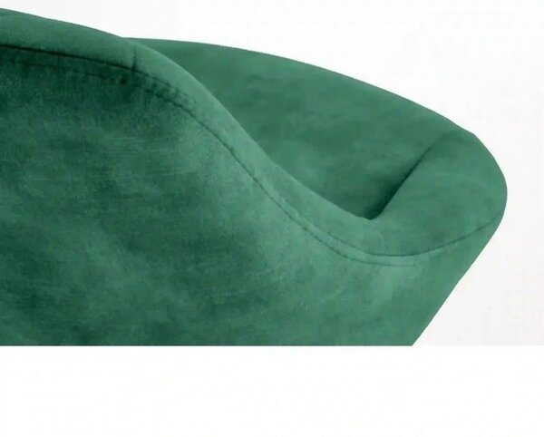 Scaun bar H102, verde inchis/negru, stofa catifelata/otel, 53x48x100 c