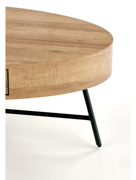 Masuta cafea CAROLINA, stejar auriu/negru, 120x60x41 cm
