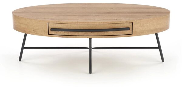 Masuta cafea CAROLINA, stejar auriu/negru, 120x60x41 cm
