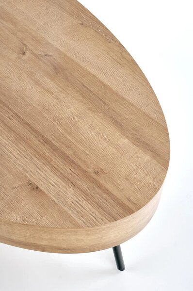 Masuta cafea CAROLINA, stejar auriu/negru, 120x60x41 cm
