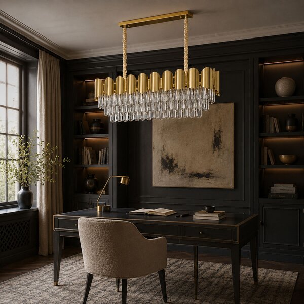 Lampă suspendată din cristal SWE101-CP GOLD