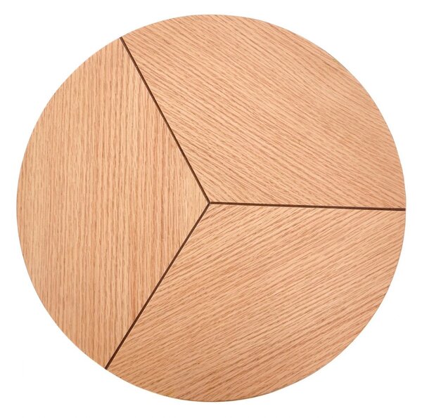 Masuta KARIDA S, stejar auriu/negru, 45x45x49 cm