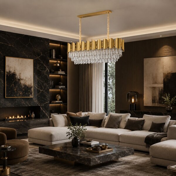 Lampă suspendată din cristal SWE101-CP GOLD