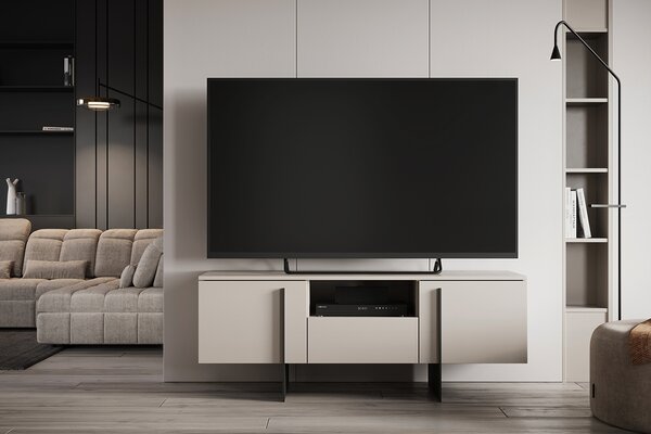 Dulap Larena 150 cm cu ușă - cașmir / picioare negre