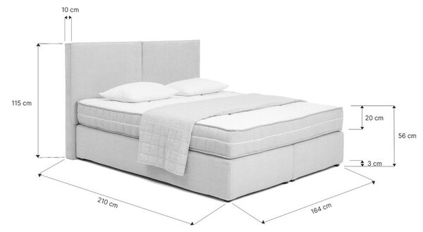 Pat boxspring albastru 160x200 cm Olia Bold – Bonami Selection