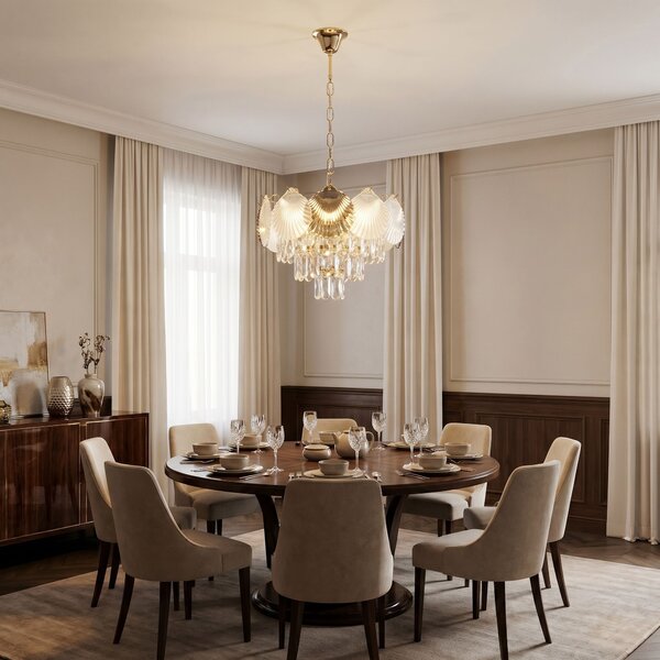 Lampă suspendată din cristal SWE083-CP 40cm GOLD