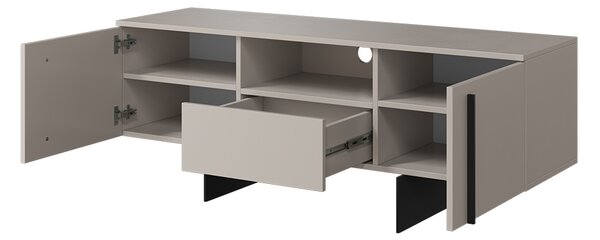 Dulap Larena 150 cm cu ușă - cașmir / picioare negre
