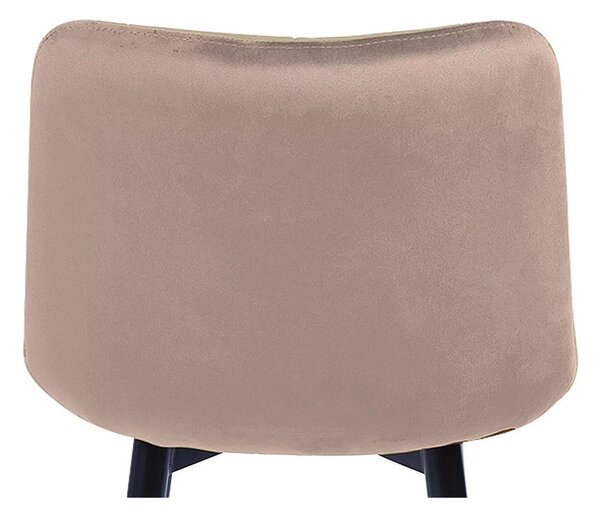Scaun bar textil CHIC H-2, bej - Bluvel 28/negru, stofa catifelata/met