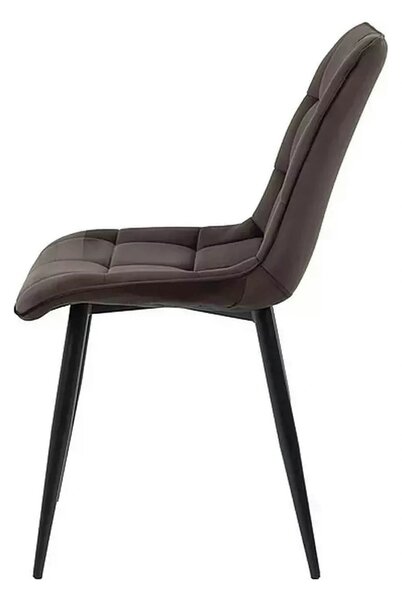 Scaun CHIC, maro - Bluvel 48, stofa catifelata/metal, 50x58x88 cm