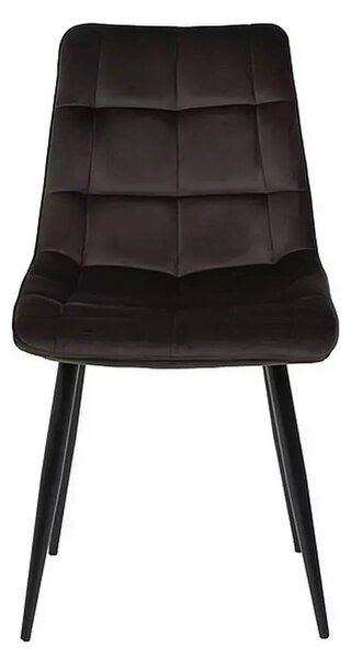 Scaun CHIC, maro - Bluvel 48, stofa catifelata/metal, 50x58x88 cm