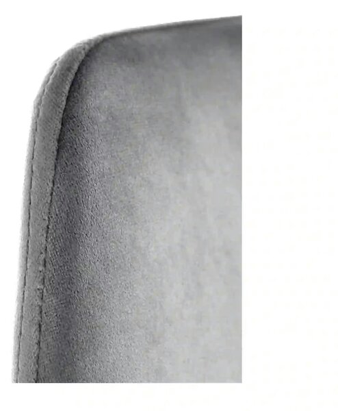 Scaun K460, gri/auriu, stofa catifelata/metal, 49x54x84 cm