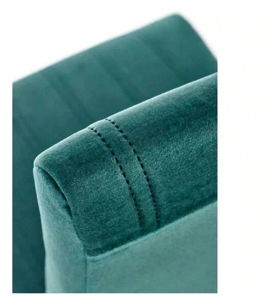 Scaun DIEGO 3, verde/stejar miere, stofa catifelata/lemn de fag, 47x59