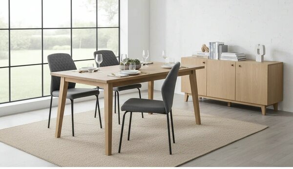 Scaun K461, gri/negru, stofa clasica, 46x56x92 cm
